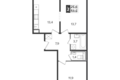 2 room apartment 53 m² Leninsky District, Russia