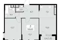 Wohnung 3 Zimmer 59 m² Südwestlicher Verwaltungsbezirk, Russland