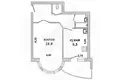 Квартира 1 комната 49 м² Мухавецкий сельский Совет, Беларусь