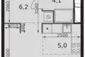 Студия 1 комната 30 м² Москва, Россия