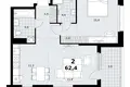 Квартира 2 комнаты 62 м² район Коммунарка, Россия