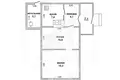 Casa 54 m² Carnaucycki sielski Saviet, Belarús