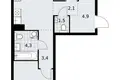 Appartement 2 chambres 61 m² Kommunarka, Russie