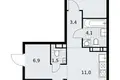 3 room apartment 60 m² Vnukovo, Russia
