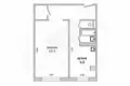 1 room apartment 37 m² Brest, Belarus