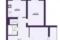 2 room apartment 51 m² Minsk, Belarus