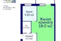 1 room apartment 30 m² Minsk, Belarus