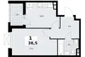 Wohnung 1 zimmer 39 m² poselenie Sosenskoe, Russland