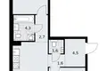 Mieszkanie 2 pokoi 58 m² Troick, Rosja