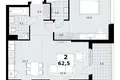 Квартира 2 комнаты 63 м² район Коммунарка, Россия