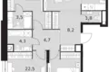 Квартира 4 комнаты 111 м² Северо-Западный административный округ, Россия