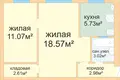 Wohnung 2 zimmer 44 m² Minsk, Weißrussland