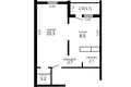 Квартира 1 комната 41 м² Копище, Беларусь