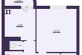 1 room apartment 41 m² Salihorsk, Belarus