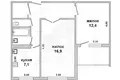 Wohnung 2 zimmer 49 m² Kobryn, Belarus