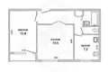 Квартира 2 комнаты 48 м² Мухавецкий сельский Совет, Беларусь