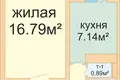1 room apartment 33 m² Minsk, Belarus