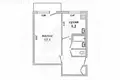 1 room apartment 33 m² Pruzhany, Belarus