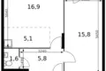 Wohnung 2 zimmer 50 m² Sapronovo, Russland