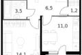 Appartement 1 chambre 38 m² Moscou, Russie