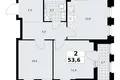 Квартира 2 комнаты 54 м² район Троицк, Россия