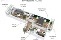 2 room apartment 48 m² Vilnius, Lithuania
