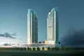  High-rise residence Cloud Tower with swimming pools and sports grounds in the city center, JVT, Dubai, UAE