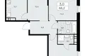 3 room apartment 66 m² poselenie Sosenskoe, Russia