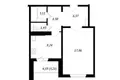 1 room apartment 45 m² Minsk, Belarus