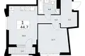 Mieszkanie 1 pokój 45 m² Troick, Rosja