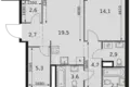 Wohnung 3 zimmer 87 m² Moskau, Russland