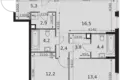 Appartement 3 chambres 74 m² Moscou, Russie