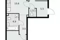 Mieszkanie 3 pokoi 59 m² poselenie Sosenskoe, Rosja