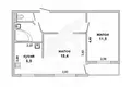 Mieszkanie 2 pokoi 46 m² Brześć, Białoruś