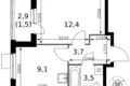 Apartamento 1 habitación 30 m² Sapronovo, Rusia