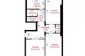 Квартира 3 комнаты 74 м² Минск, Беларусь