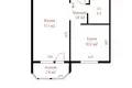 Wohnung 1 zimmer 37 m² Ljasny, Belarus