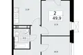 2 room apartment 50 m² Moscow, Russia