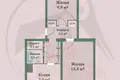 2 room apartment 44 m² Minsk, Belarus
