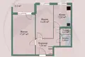 2 room apartment 49 m² Minsk, Belarus