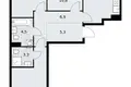 3 room apartment 73 m² Kommunarka, Russia