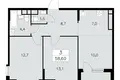 Wohnung 3 Zimmer 59 m² Südwestlicher Verwaltungsbezirk, Russland