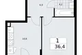 Mieszkanie 1 pokój 36 m² Troick, Rosja