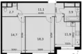 Квартира 2 комнаты 63 м² Развилка, Россия