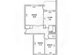 3 room apartment 58 m² Malaryta, Belarus