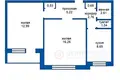 2 room apartment 52 m² Barysaw, Belarus