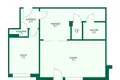 1 room apartment 43 m² Lida, Belarus