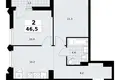 Квартира 2 комнаты 47 м² район Троицк, Россия