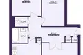 3 room apartment 62 m² Akciabrski, Belarus