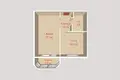 Wohnung 1 zimmer 37 m² Ljasny, Belarus